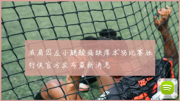 浓眉因左小腿酸痛缺席本场比赛独行侠官方发布最新消息